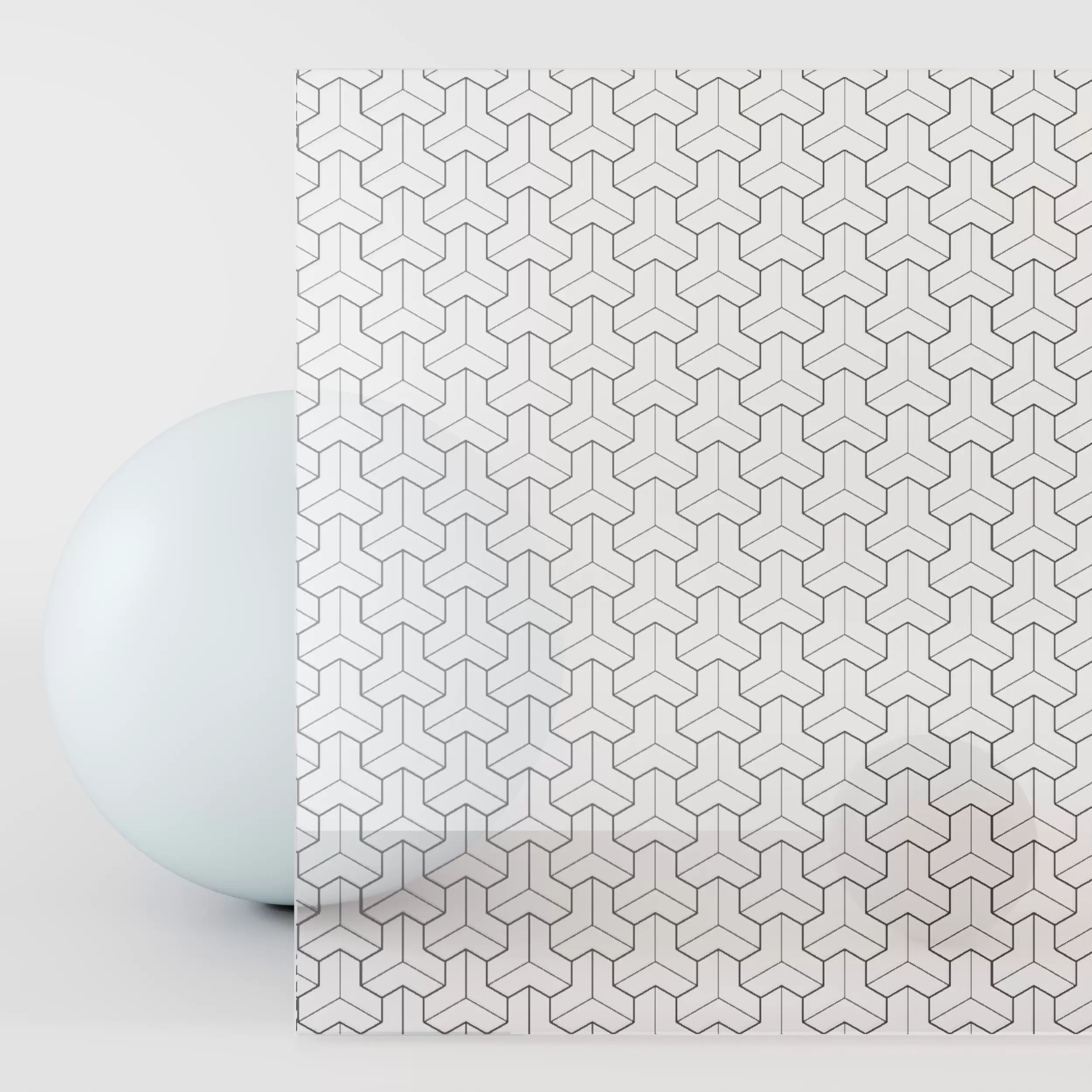 Прозрачное с увеличенным черным узором (триангула)