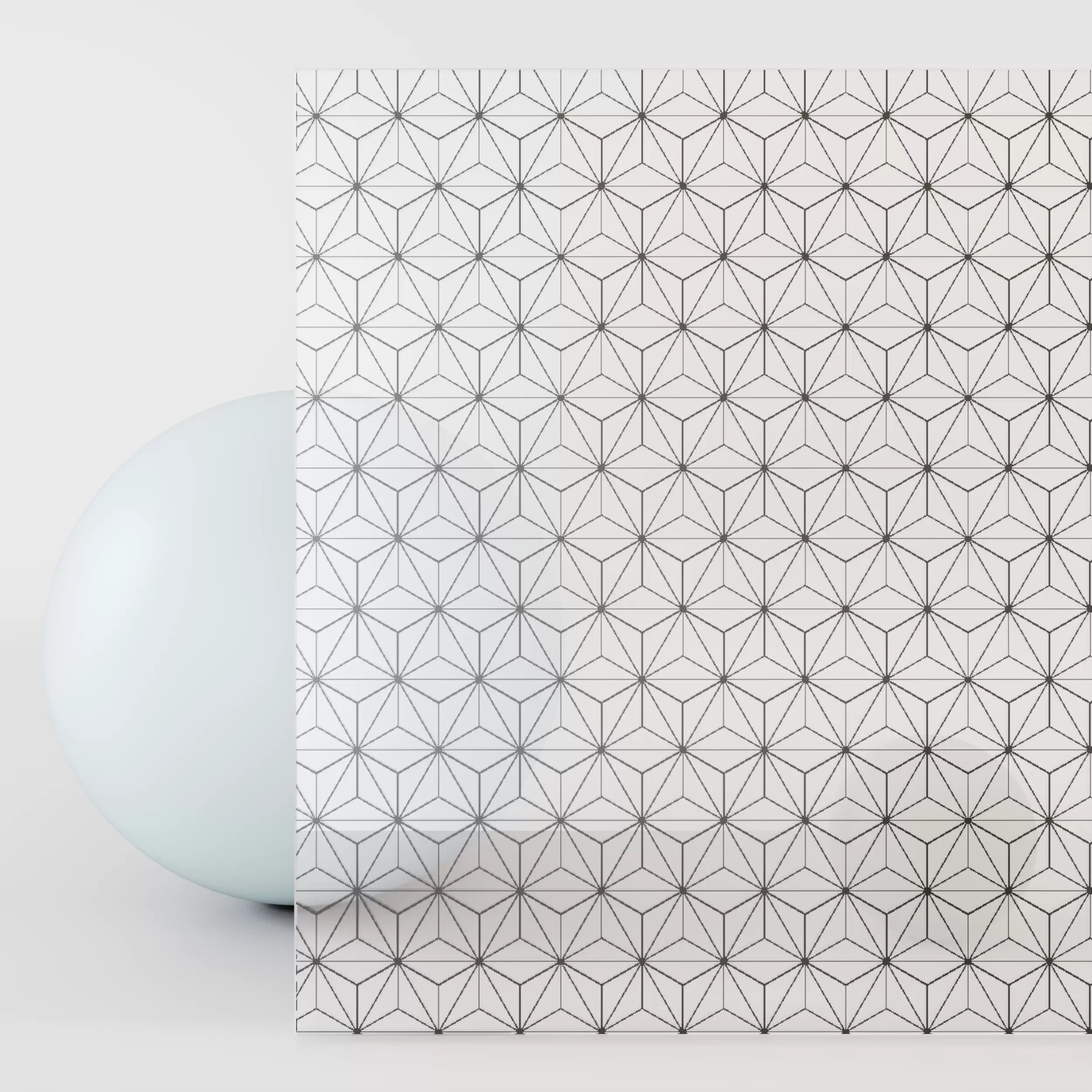 Прозрачное с увеличенным черным узором (асаноха)