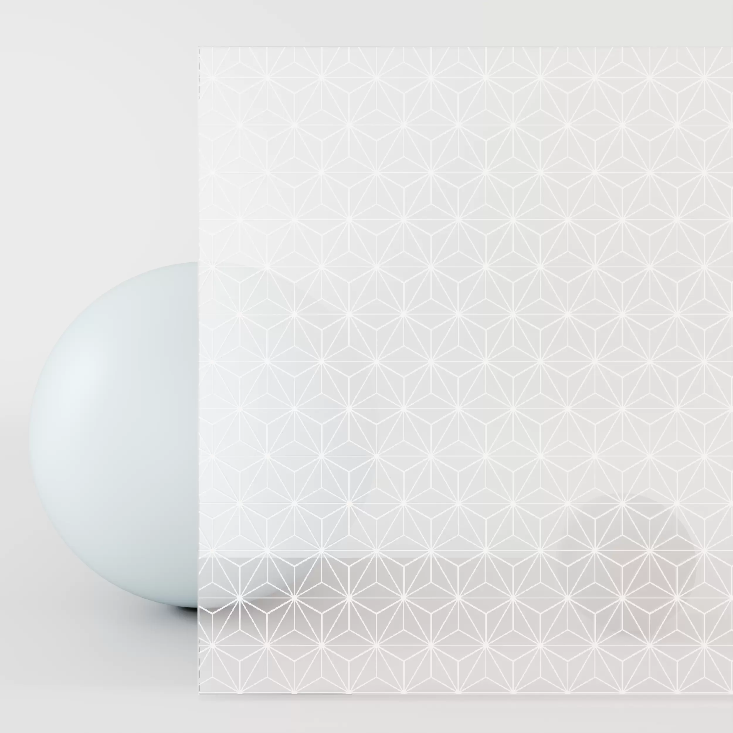 Прозрачное с увеличенным белыми узором (асаноха)