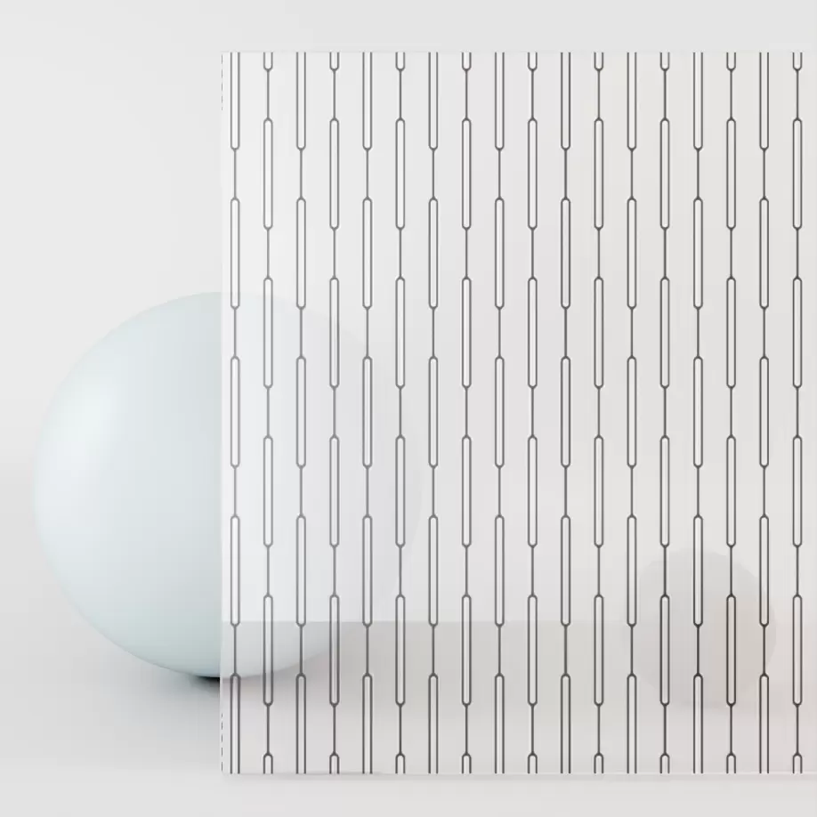 Прозрачное с увеличенным черным узором (сёдзи)