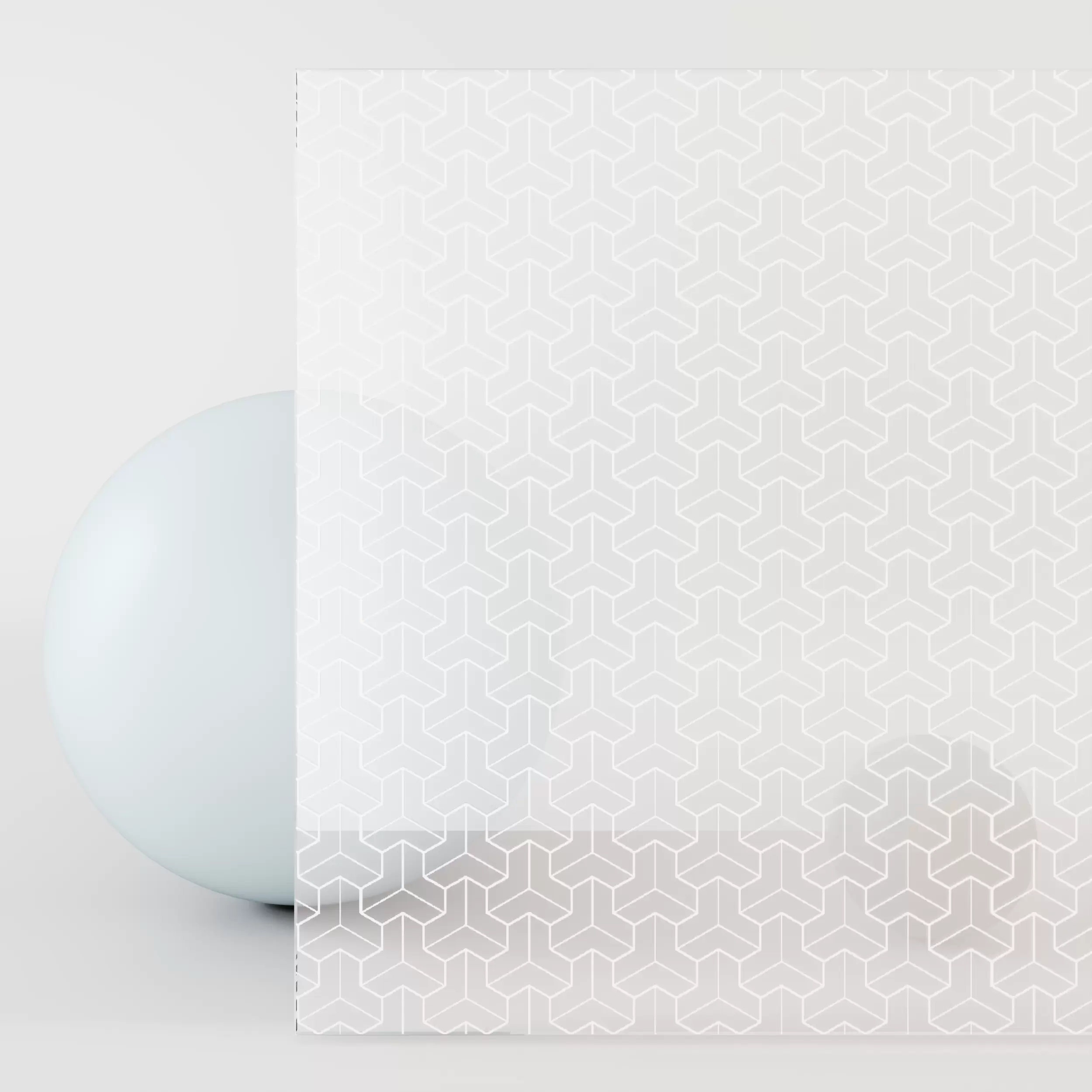 Прозрачное с увеличенным белым узором (триангула)